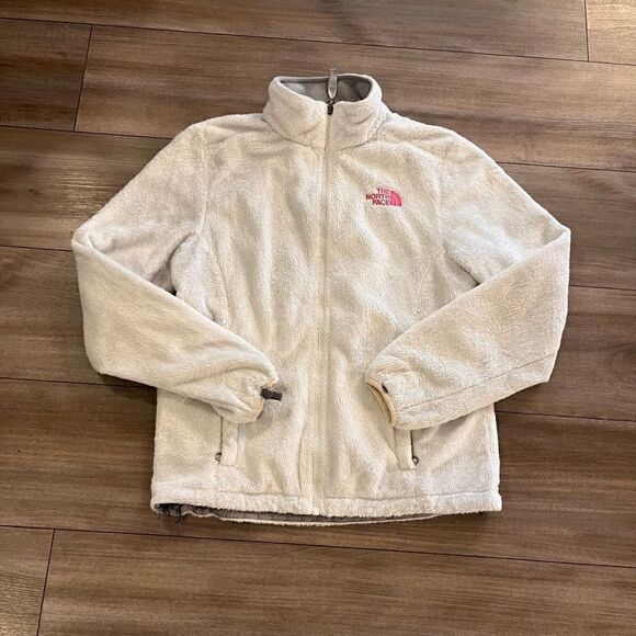 North Face White‎ Breast Cancer Athletic Jacket Women Small - Picture 1 of 6